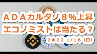 仮想通貨 カルダノADA8％上昇！エコノミスト22都市伝説は当たるか？