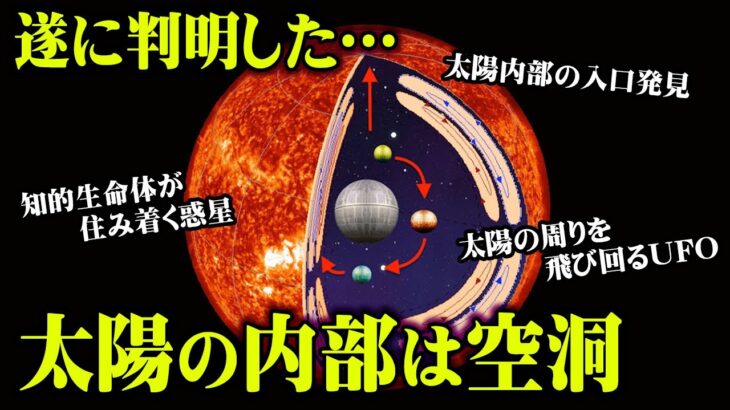 世界は騙されていた！誰も知らない太陽の秘密が衝撃すぎる。太陽に存在する地下の入り口がヤバすぎる…【 都市伝説 太陽 宇宙 宇宙人 空洞 】