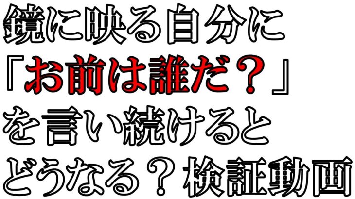 【都市伝説】鏡に向かって「お前は誰だ」を言い続けると精神崩壊を検証 #shorts