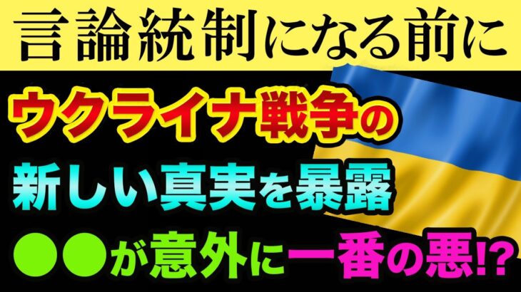 言論統制になる前に、ウクライナ戦争の新しい真実を暴露します。●●が一番の悪だった超ヤバイ裏話とマスコミがもみ消した２つの大事件【 ウクライナ情勢 日経平均 都市伝説 】