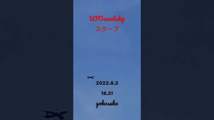 2022.8.2 18.31 yokosuka#yokosuka #yokosukaufo #スカウトシップ #宇宙船 #航空機型未確認機 #未確認飛行物体 #未確認機 #空飛ぶ円盤 ufo