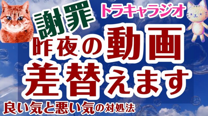 『お詫び』昨夜の怪奇現象動画差替ます【ラジオ】良い気の取り込み方と悪い気の対処法