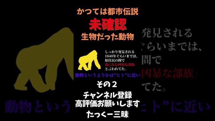 【衝撃】 かつては都市伝説 未確認生物だった動物 その２ 【たっくー切り抜き】 #short