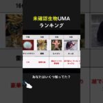 【UMA】未確認生物ランキング #uma #未確認生命体 #未確認飛行物体