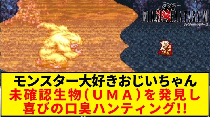 【FF6】モンスター大好きおじいちゃん、未確認生物（ＵＭＡ）を発見し喜びの口臭ハンティング!!【雪男】