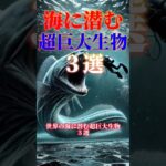 海に潜む超巨大生物3選　#Shorts #雑学 #uma #自然の脅威 #怖い話 #水族館 #未確認生物