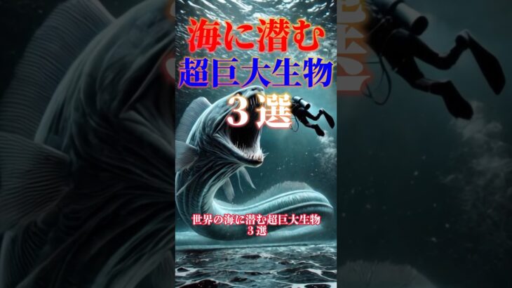 海に潜む超巨大生物3選　#Shorts #雑学 #uma #自然の脅威 #怖い話 #水族館 #未確認生物